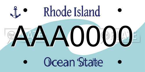 AAA0000 Rhode Island License Plate