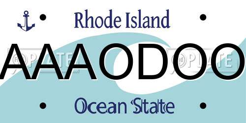 AAAODOO Rhode Island License Plate