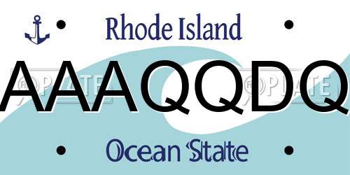 AAAQQDQ Rhode Island License Plate