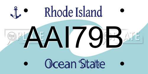 AAI79B Rhode Island License Plate