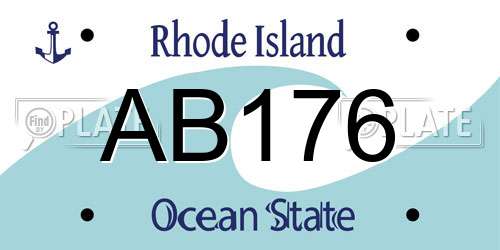 AB176 Rhode Island License Plate