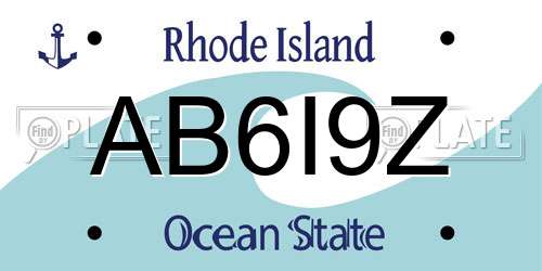 AB6I9Z Rhode Island License Plate
