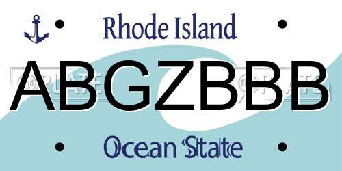 ABGZBBB Rhode Island License Plate