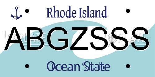 ABGZSSS Rhode Island License Plate