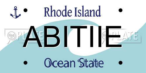 ABITIIE Rhode Island License Plate