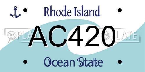 AC420 Rhode Island License Plate
