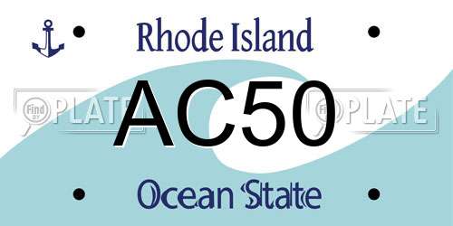 AC50 Rhode Island License Plate