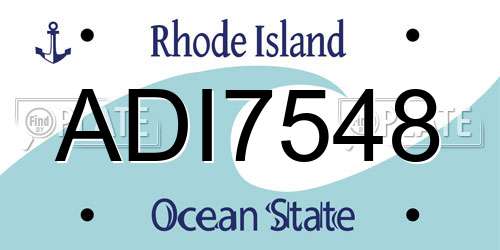 ADI7548 Rhode Island License Plate