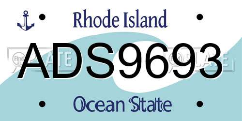 ADS9693 Rhode Island License Plate