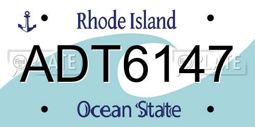 ADT6147 Rhode Island License Plate