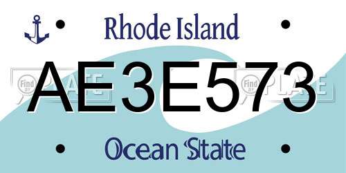 AE3E573 Rhode Island License Plate