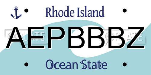 AEPBBBZ Rhode Island License Plate