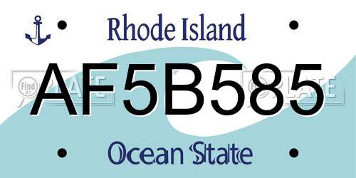 AF5B585 Rhode Island License Plate