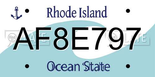 AF8E797 Rhode Island License Plate