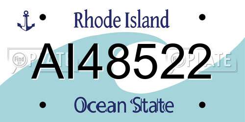 AI48522 Rhode Island License Plate