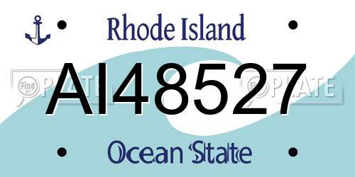 AI48527 Rhode Island License Plate
