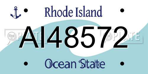 AI48572 Rhode Island License Plate