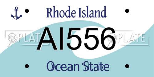 AI556 Rhode Island License Plate