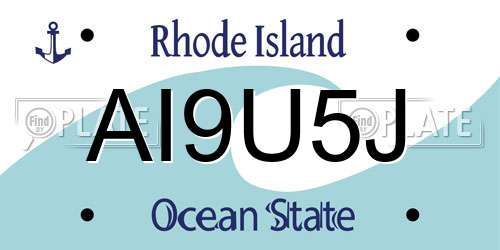 AI9U5J Rhode Island License Plate