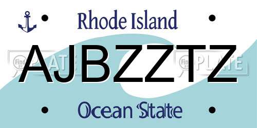 AJBZZTZ Rhode Island License Plate