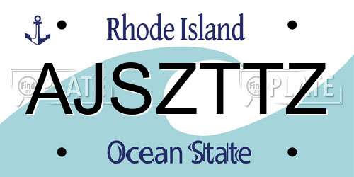AJSZTTZ Rhode Island License Plate