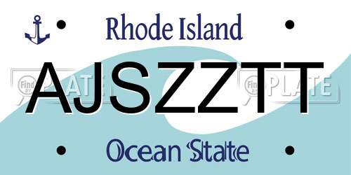 AJSZZTT Rhode Island License Plate