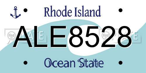 ALE8528 Rhode Island License Plate