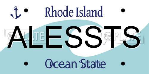 ALESSTS Rhode Island License Plate