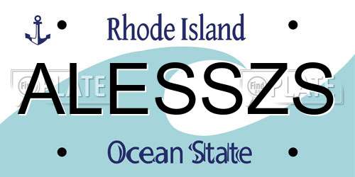 ALESSZS Rhode Island License Plate