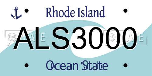 ALS3000 Rhode Island License Plate