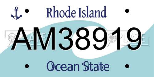 AM38919 Rhode Island License Plate