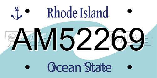 AM52269 Rhode Island License Plate