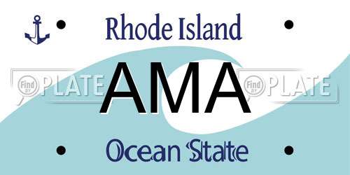 AMA Rhode Island License Plate