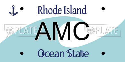 AMC Rhode Island License Plate