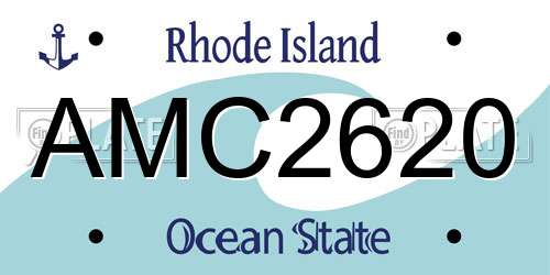 AMC2620 Rhode Island License Plate