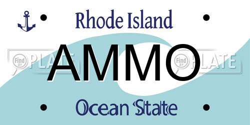 AMMO Rhode Island License Plate