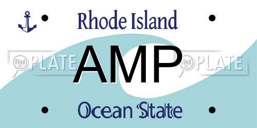AMP Rhode Island License Plate