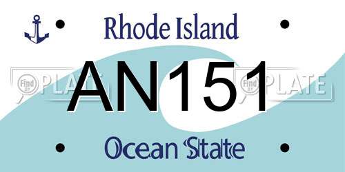 AN151 Rhode Island License Plate