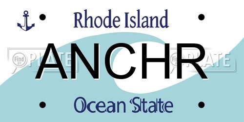 ANCHR Rhode Island License Plate