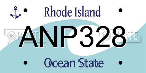 ANP328 Rhode Island License Plate
