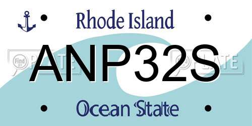 ANP32S Rhode Island License Plate