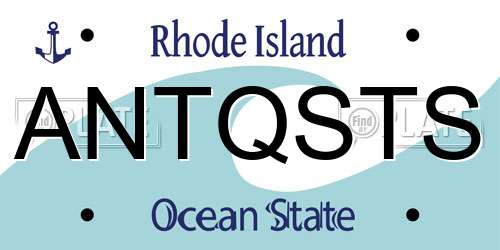 ANTQSTS Rhode Island License Plate
