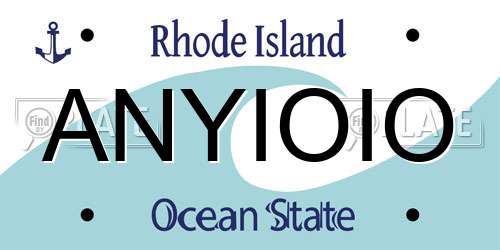ANYIOIO Rhode Island License Plate