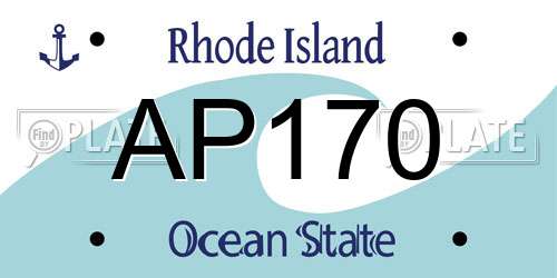 AP170 Rhode Island License Plate