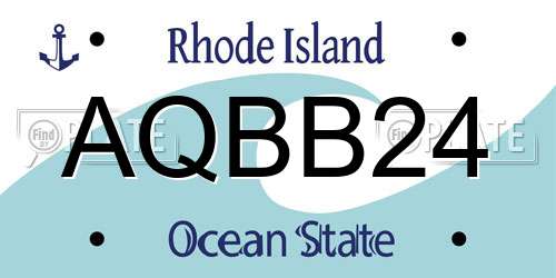 AQBB24 Rhode Island License Plate