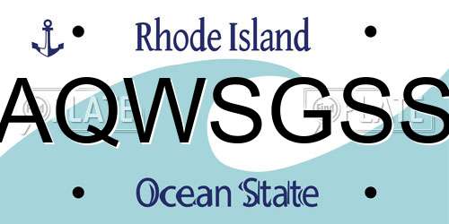 AQWSGSS Rhode Island License Plate