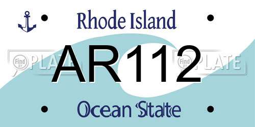 AR112 Rhode Island License Plate