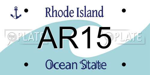 AR15 Rhode Island License Plate