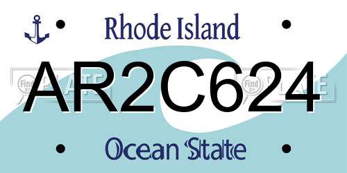 AR2C624 Rhode Island License Plate