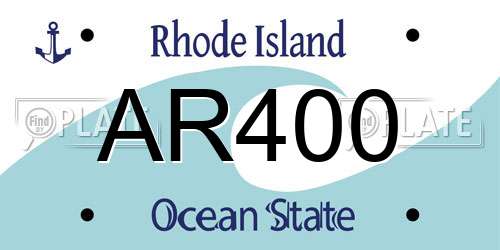 AR400 Rhode Island License Plate